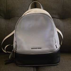 Michael Kors White and Black‎ Backpack